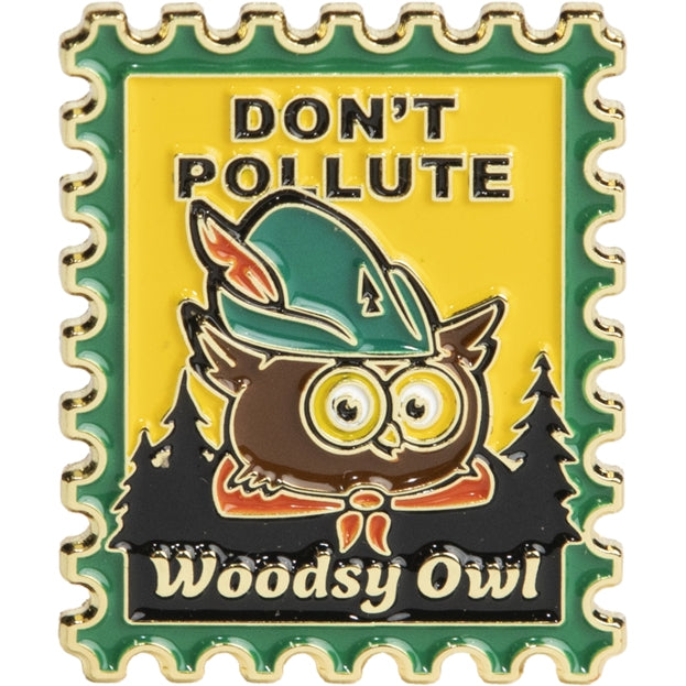 Woodsy Owl Postage Stamp Pin