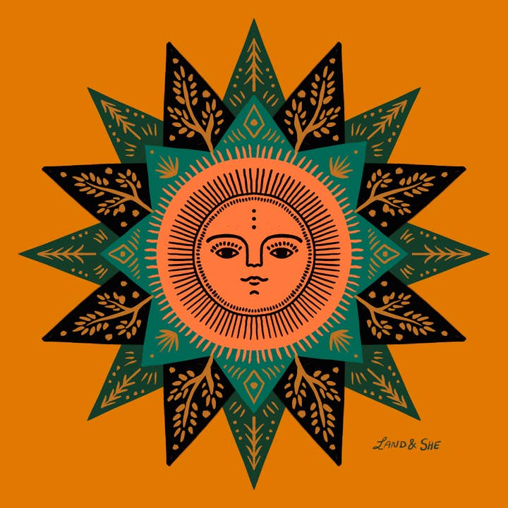 Sun Gratitude Print 8x8