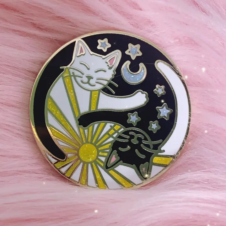 Yin Yang Cats Enamel Pin