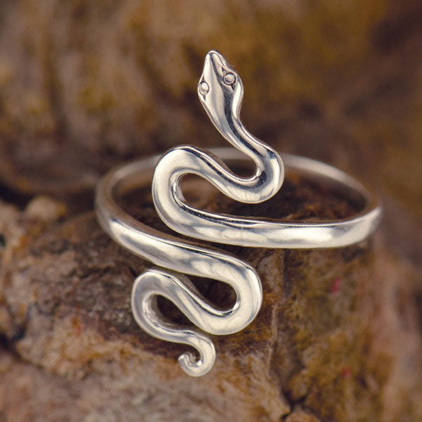 Adjustable Snake Ring - Recycled Sterling Silver