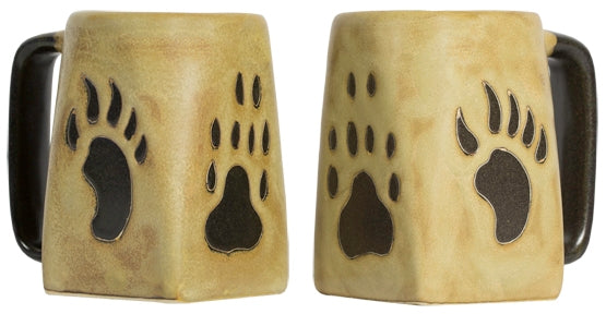 Bear Paws Square Stoneware Mug