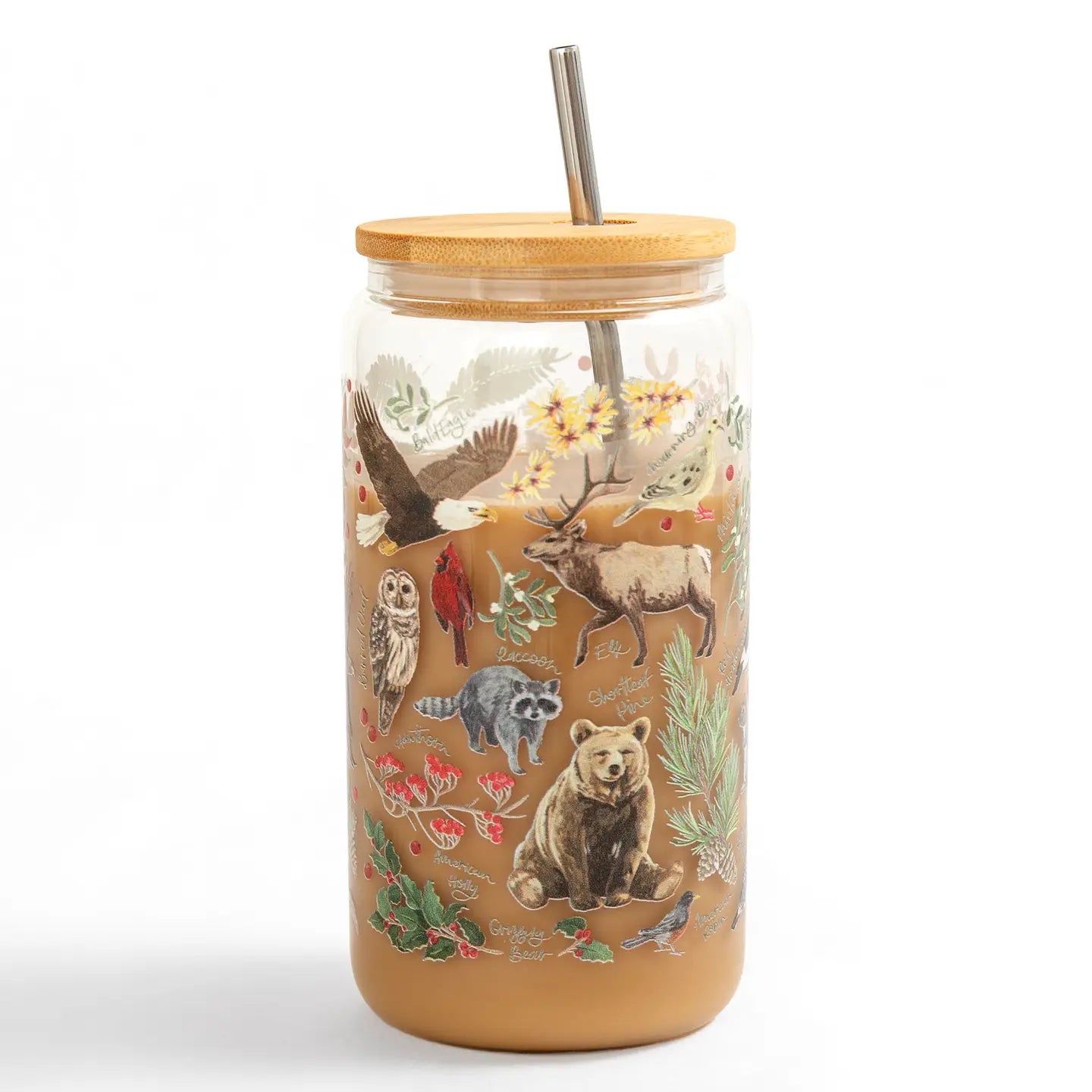 Flora and Fauna Glass Tumbler