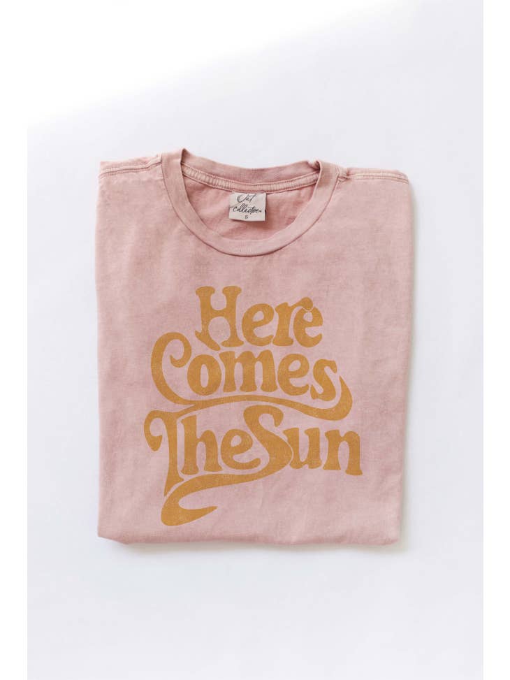 Here Comes the Sun Washed Women's Graphic Tee