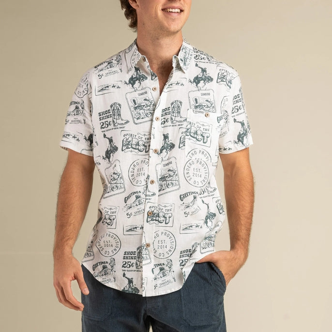 City Slicker Button Up Short Sleeve - Postcard