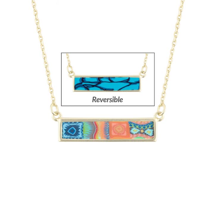 Sedona Sky Reversible Bar Necklace - Horizontal