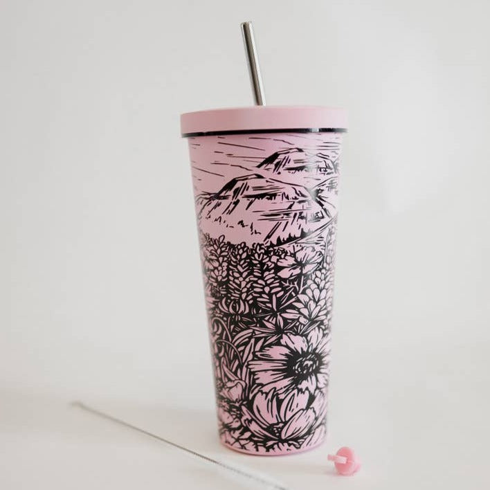 Flower Meadow Travel Tumbler