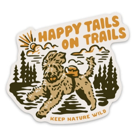 Happy Tails on Trails Dog Sticker