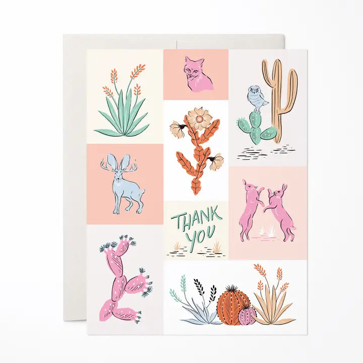 Desert Critters Thank You Card