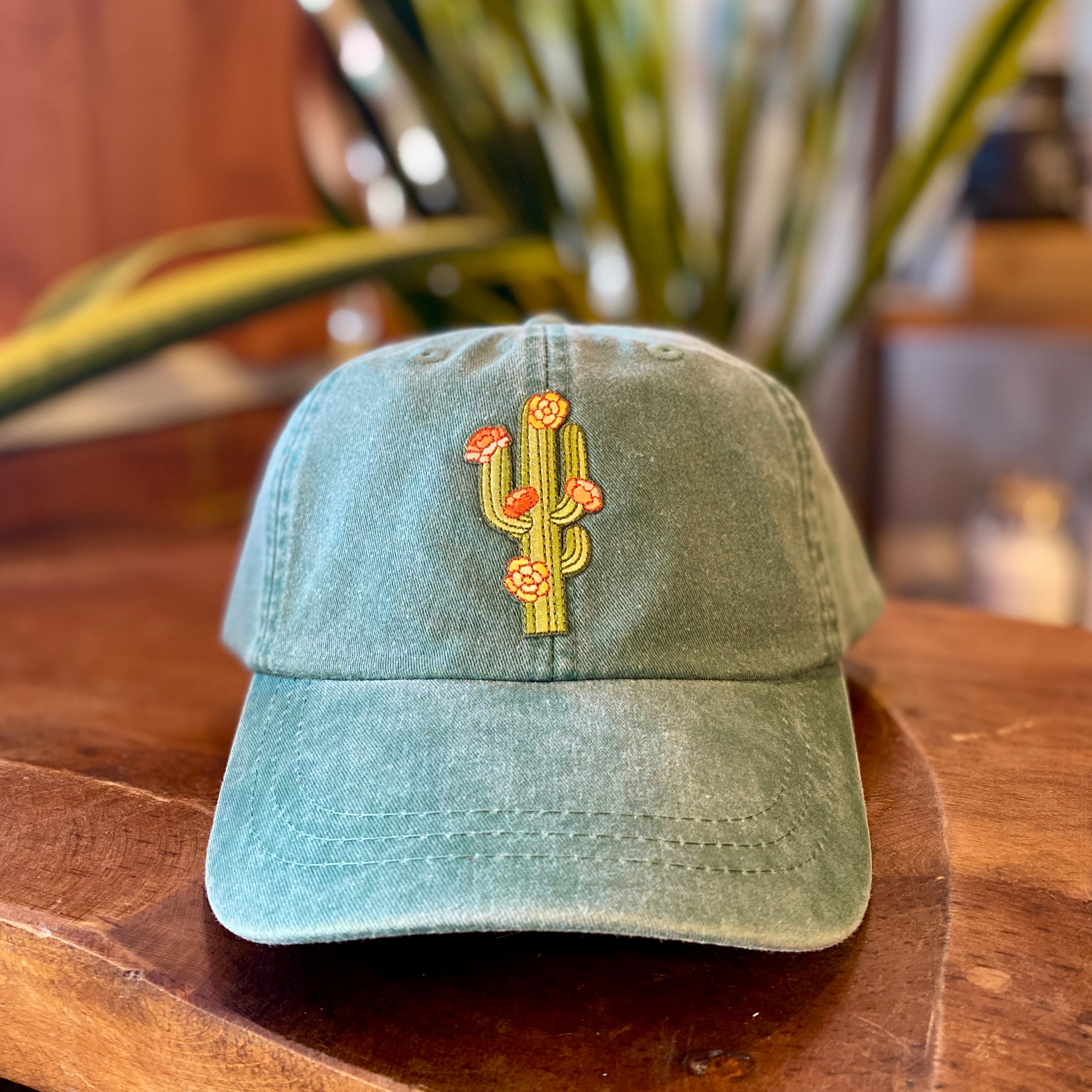 Saguaro Dad Hat - Forest Green