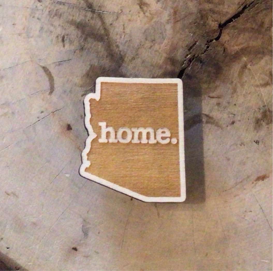 Arizona Home Wood Magnet