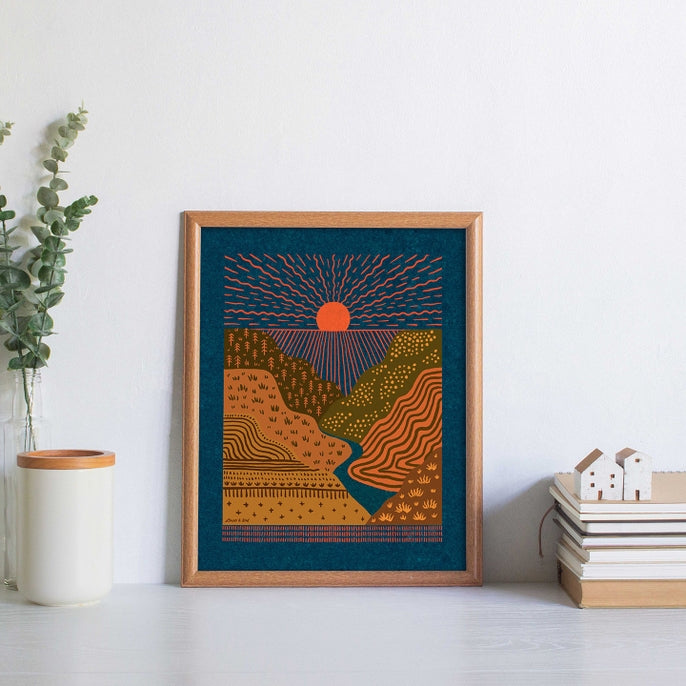 Sun Over Valley Print