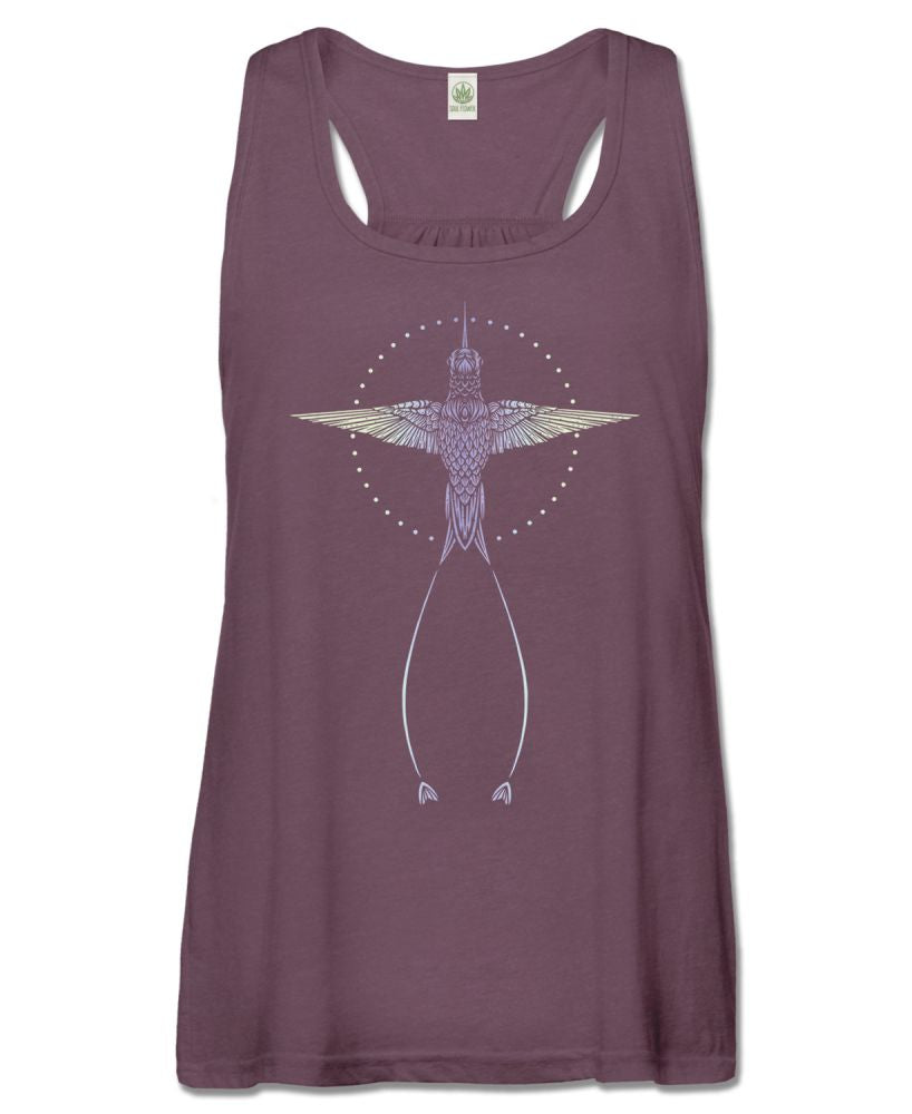 Hummingbird Racerback Yoga Tank Top