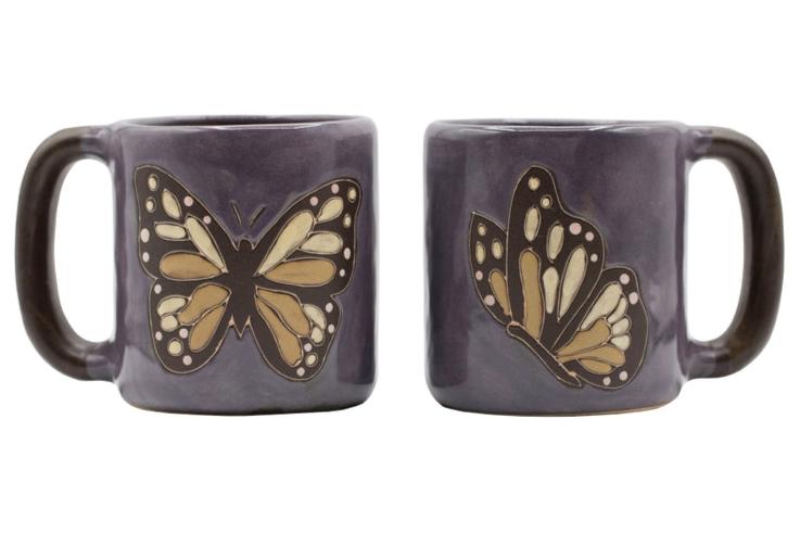 Monarch Butterfly Round Stoneware Mug