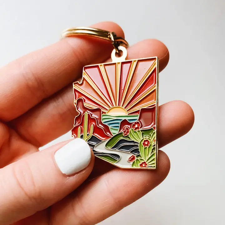 Arizona Enamel Keychain