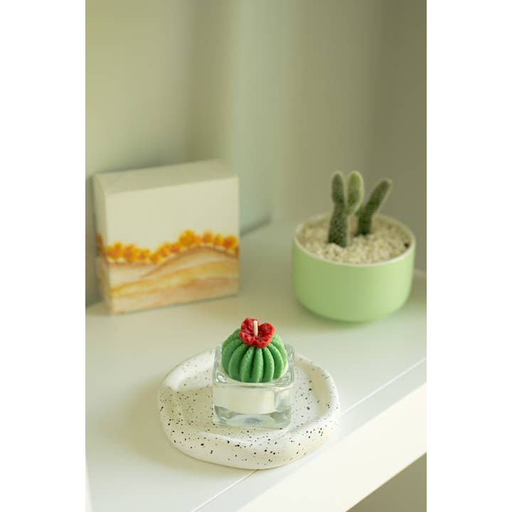 Barrel Cactus Tealight Candle