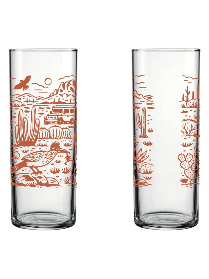 Desert Scene Tall Glass