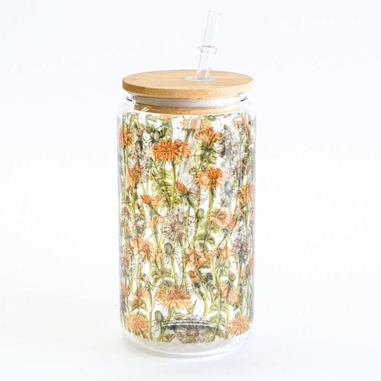 Dandelions Glass Tumbler Cup