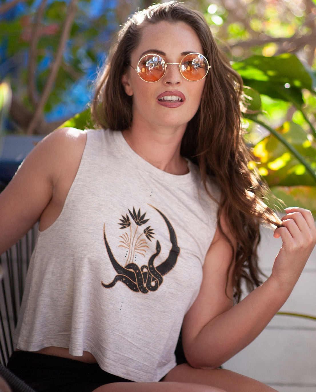 As Above Snake Crop Tank