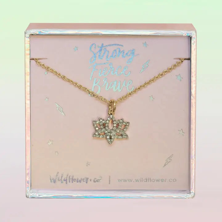 Lotus Charm Necklace