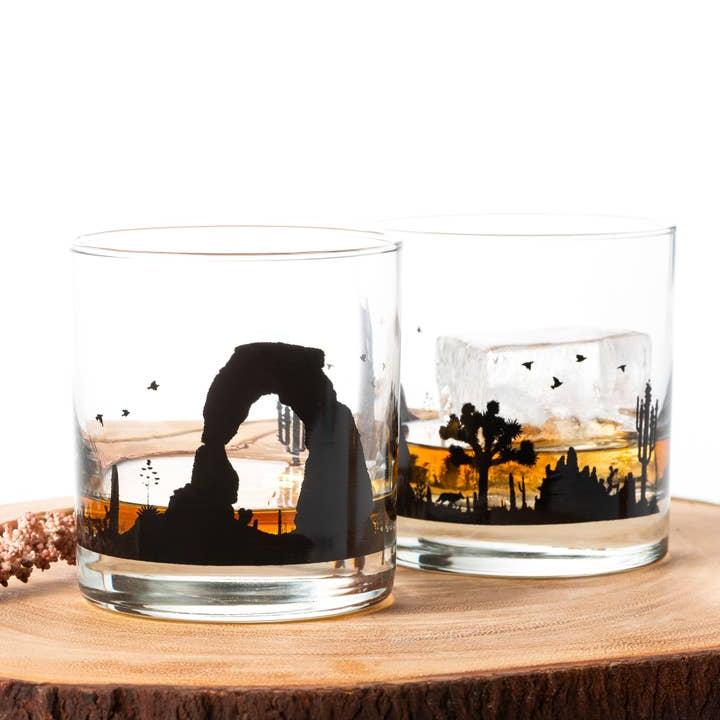 Desert Landscape Whiskey Glass