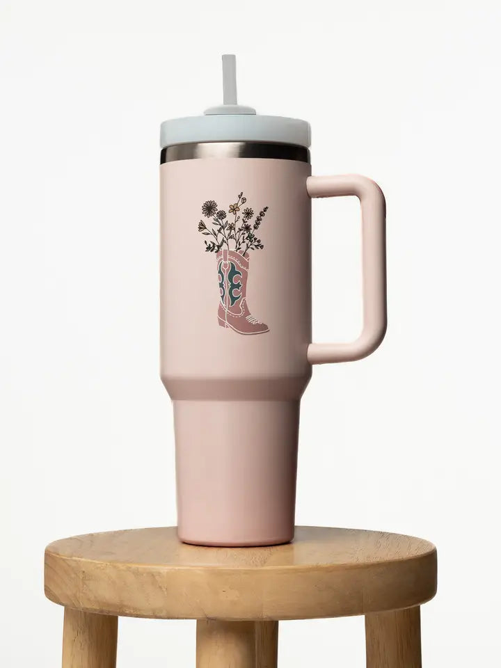 Stanley Style Western Wildflower Insulated Tumbler