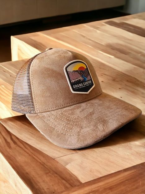 Grand Canyon National Park Patch Suede Trucker Hat