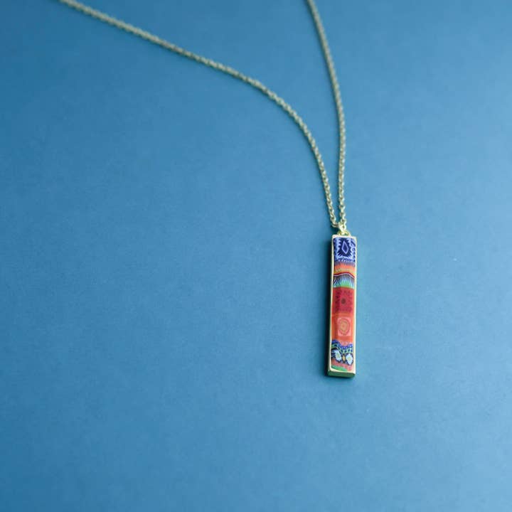 Sedona Sky Reversible Bar Necklace - Vertical