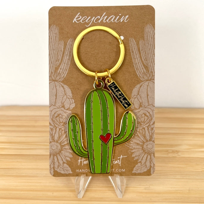 Saguaro Cactus Enamel Keychain