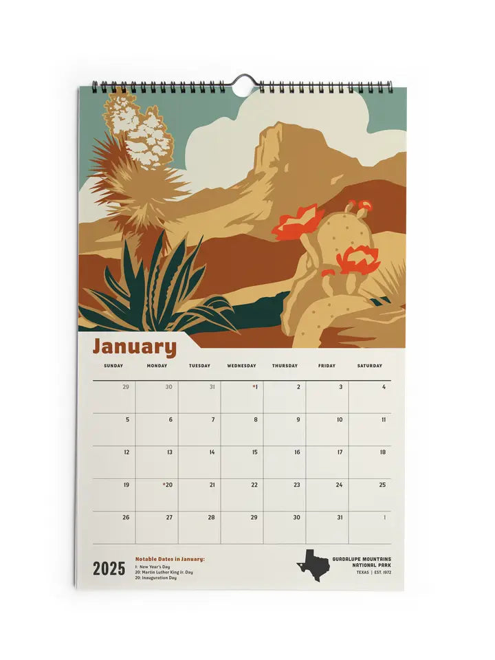 2025 National Parks Calendar