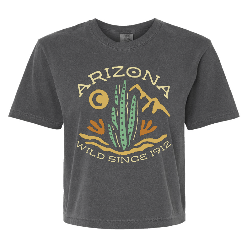 Arizona Wild Since 1912 Women's Heavyweight Boxy Crop Top