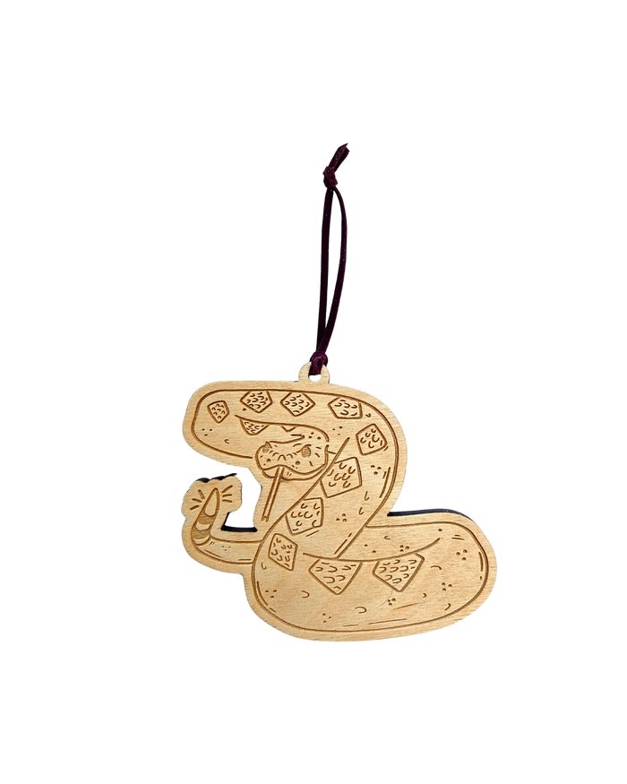 Rattlesnake Wood Ornament