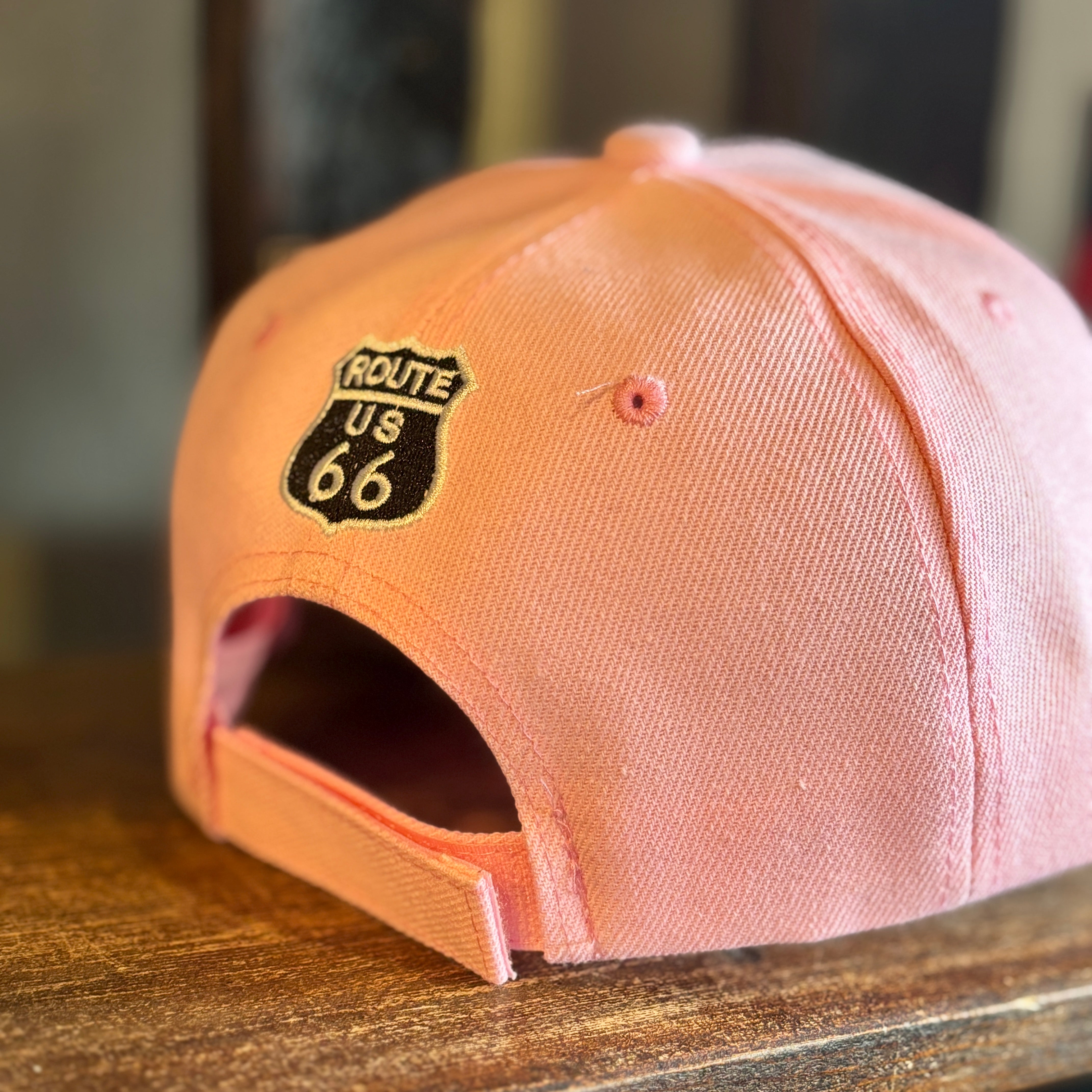 Pink Route 66 Baseball Cap