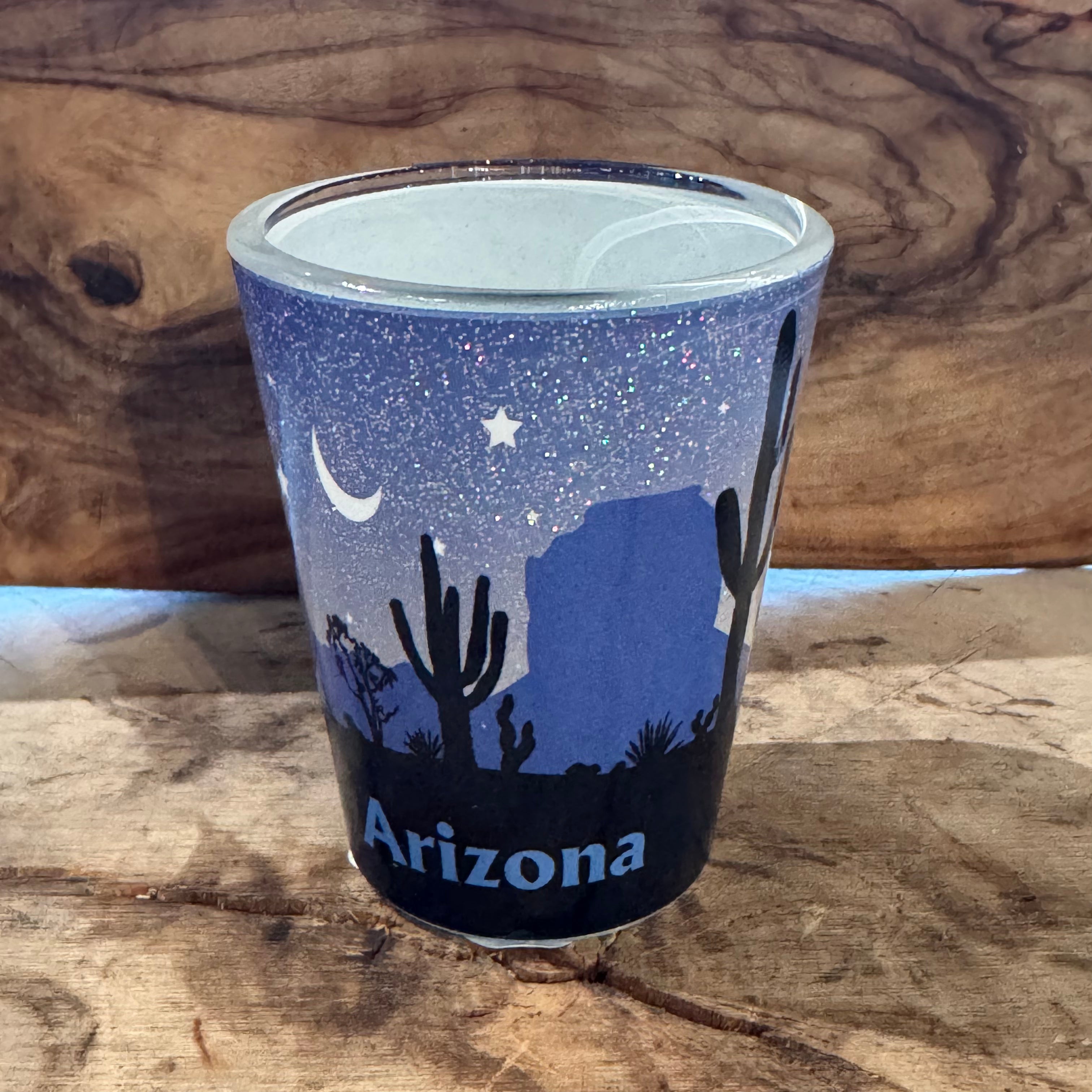 Arizona Night Glitter Shot Glass