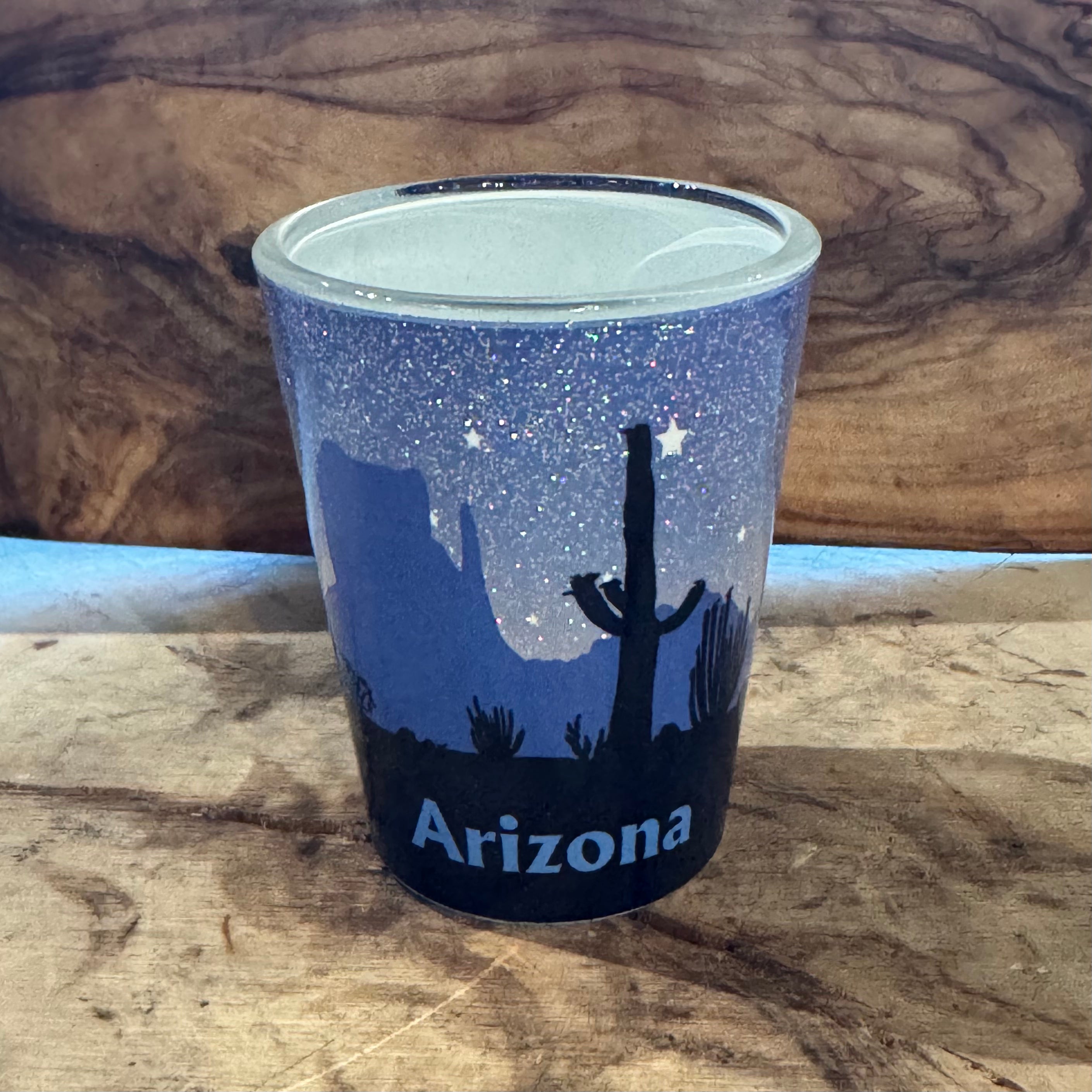 Arizona Night Glitter Shot Glass