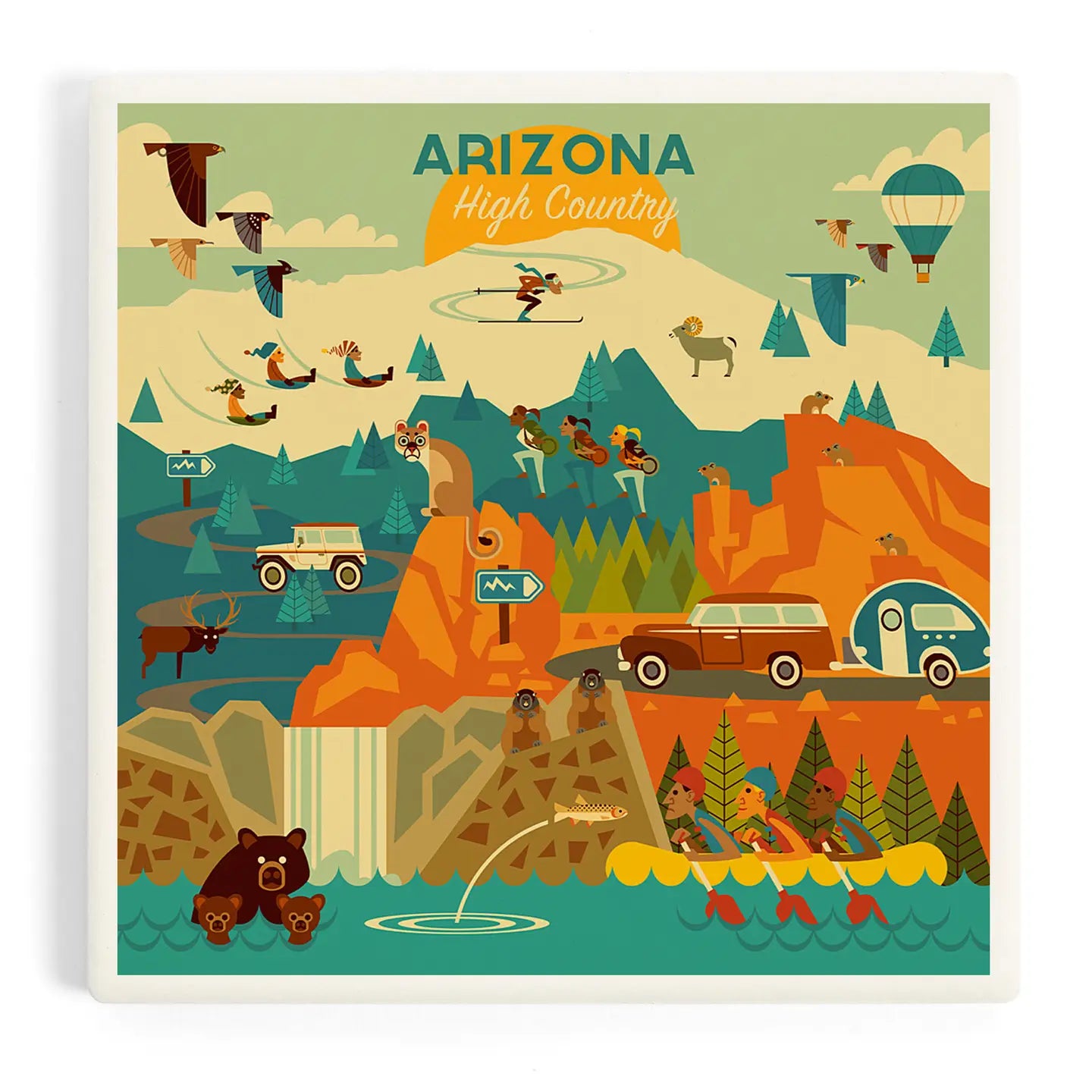 Arizona High Country Ceramic Coaster