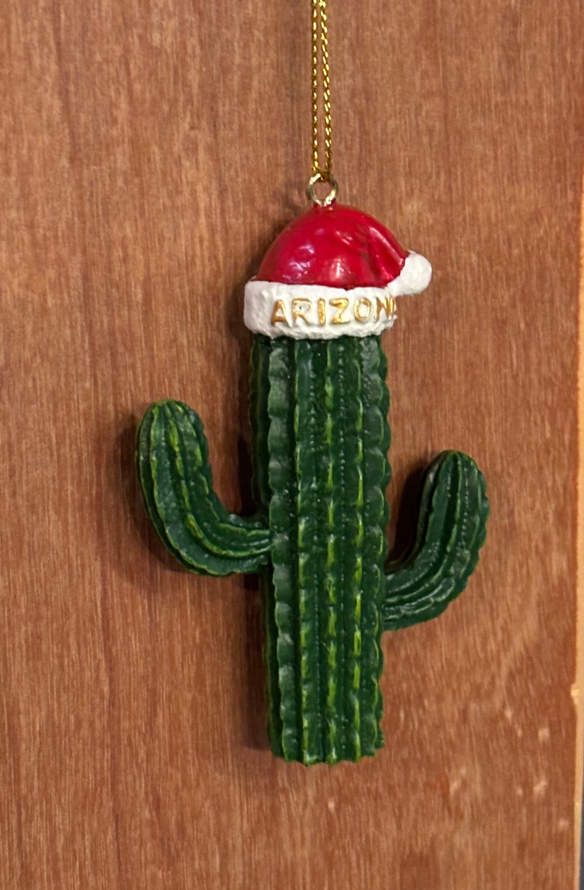 Arizona Cactus Santa Hat Ornament