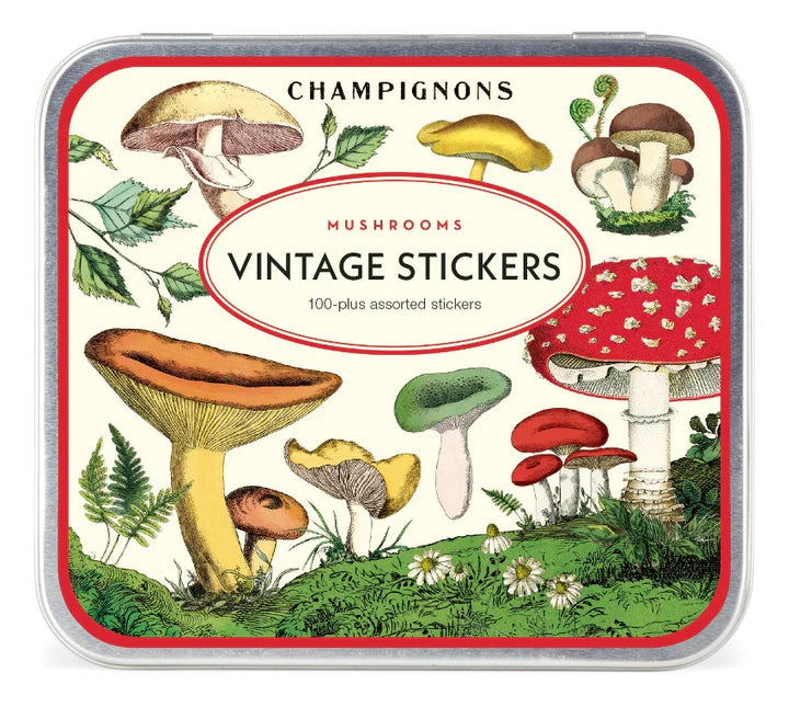 Mushroom Vintage Sticker Set