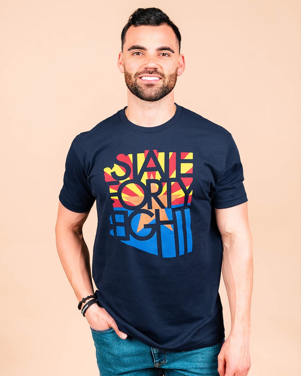 State Forty Eight Tee - Arizona Flag Midnight Navy