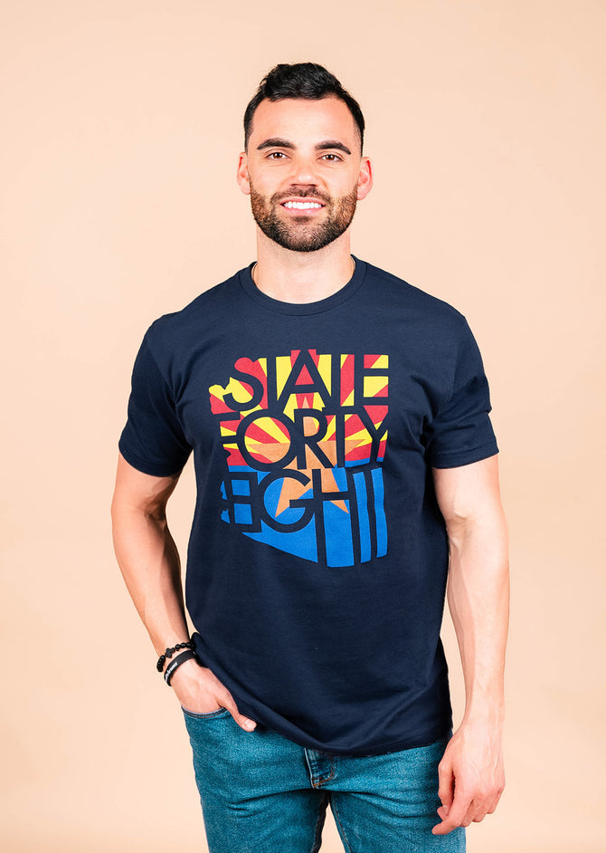 State Forty Eight Tee - Arizona Flag Midnight Navy