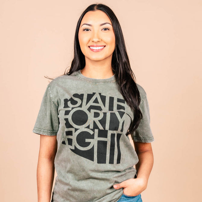 State Forty Eight Tee - Moss Stone & Black