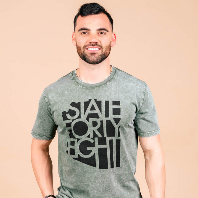 State Forty Eight Tee - Moss Stone & Black