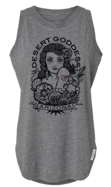 Desert Goddess Women's Muscle Tank - Heather Grey