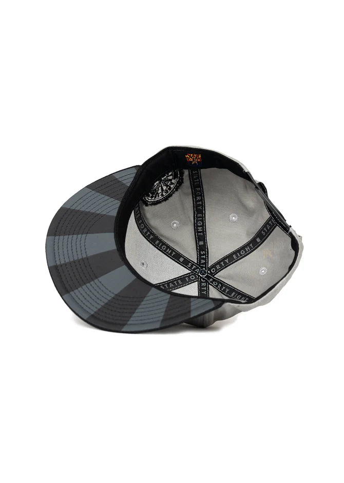 State Forty Eight Snapback Flag Hat | Grey & Black