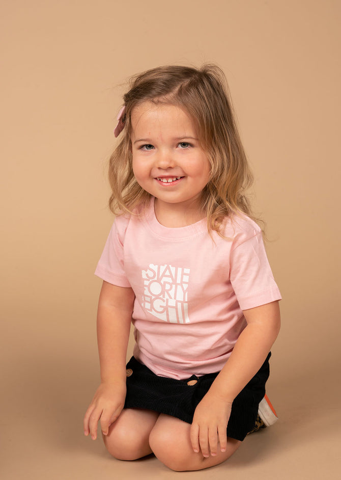 State Forty Eight Toddler Tee - Light Pink