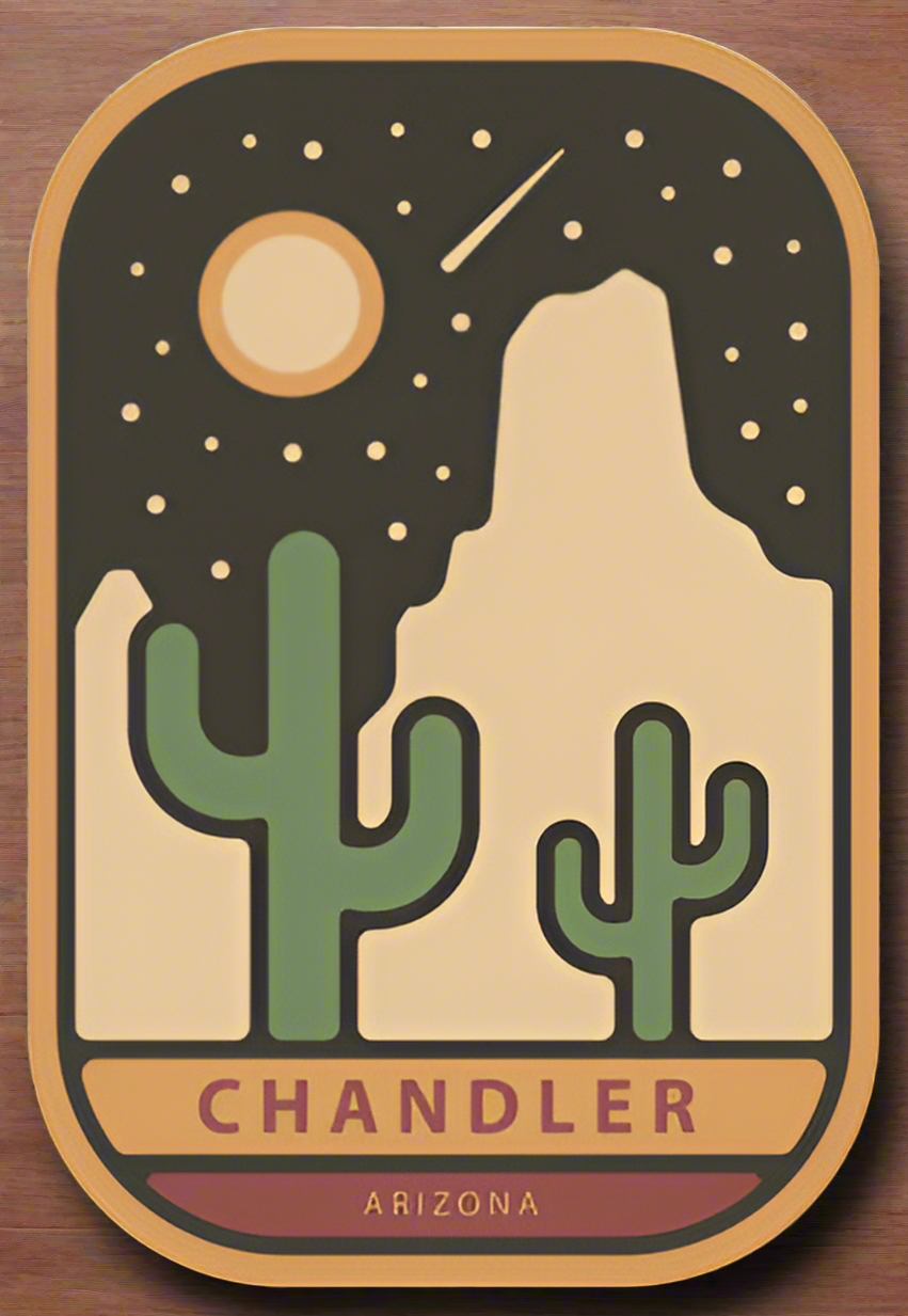 Chandler Arizona Desert Night Sticker