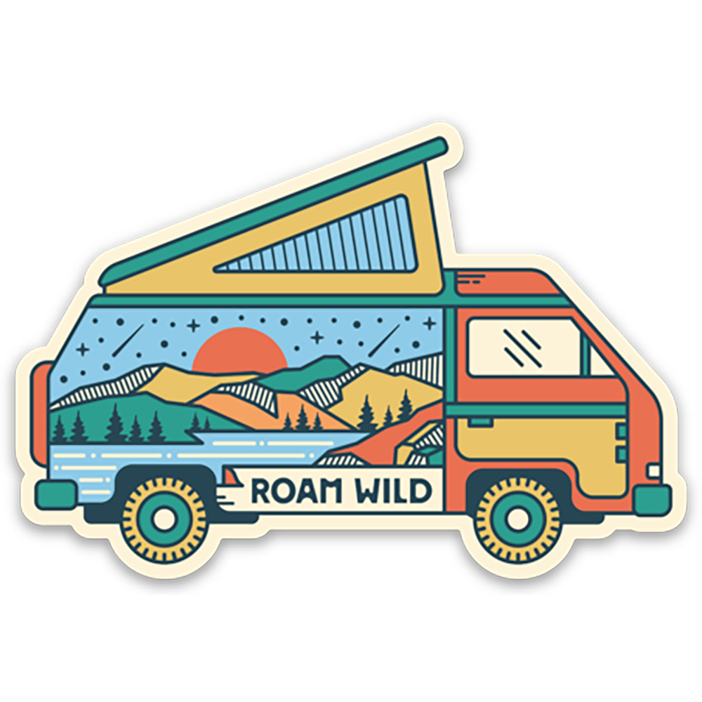 Roam Wild Van Sticker