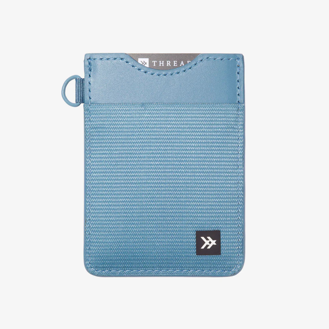 Surf Blue Vertical Leather Wallet