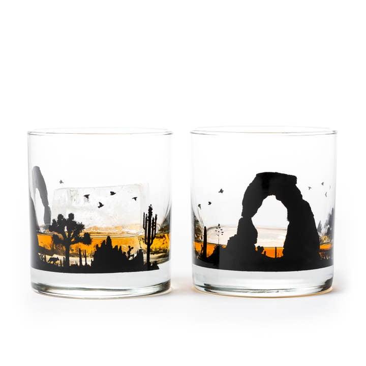 Desert Landscape Whiskey Glass