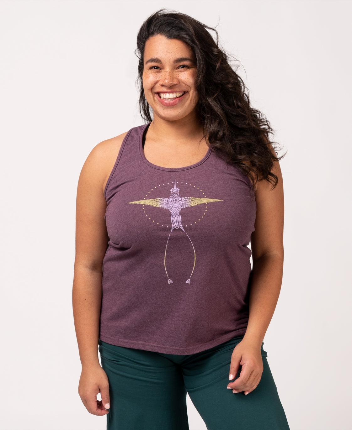 Hummingbird Racerback Yoga Tank Top