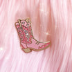 Pink Cowgirl Boot Enamel Pin